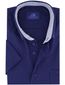 Eden Valley overhemd donkerblauw regular fit borstzak