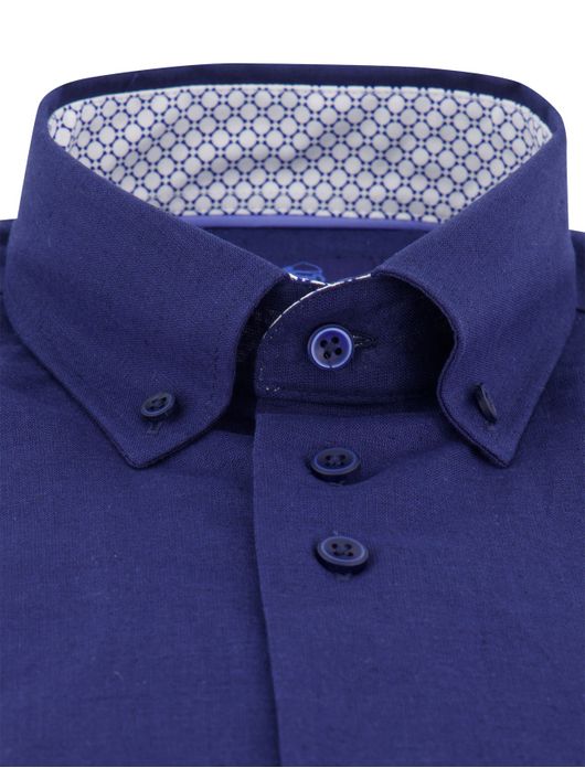 Eden Valley overhemd donkerbaluw regular fit