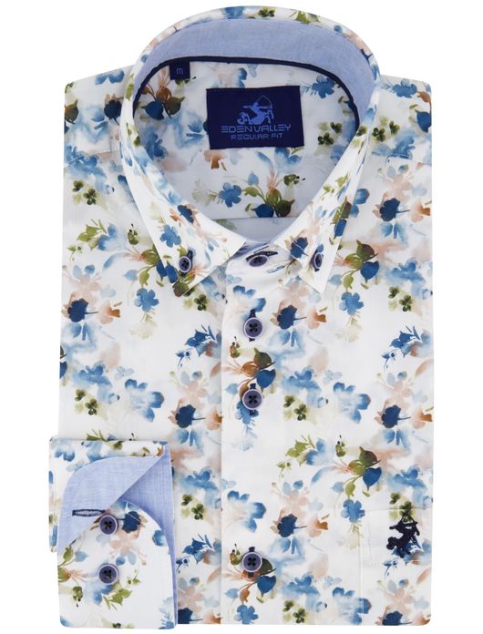 casual overhemd wit Eden Valley Regular Fit