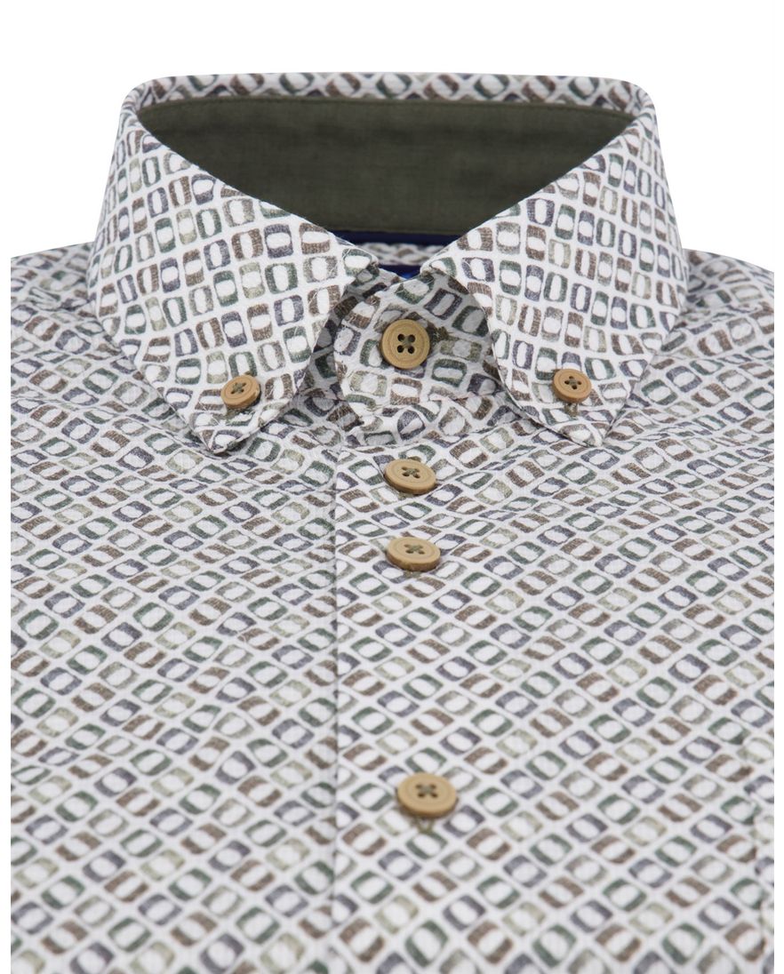 Eden Valley overhemd geprint groen lange mouw