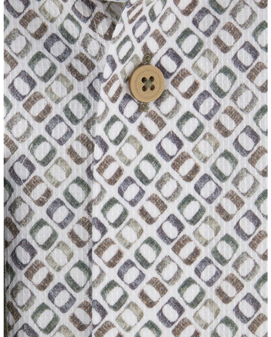 Eden Valley overhemd geprint groen lange mouw