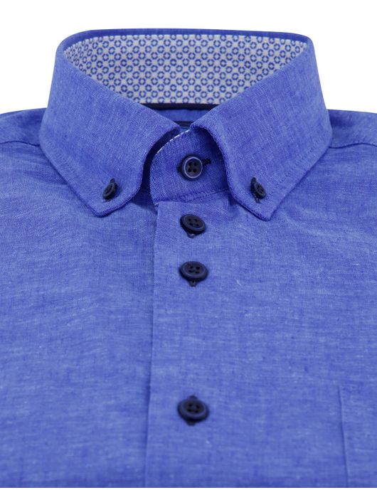 Eden Valley overhemd blauw gemeleerd