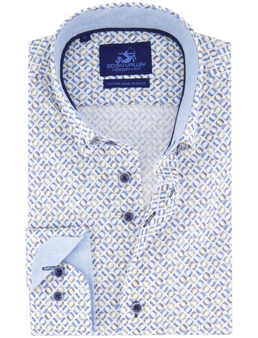 Eden Valley overhemd wit geprint ml 7