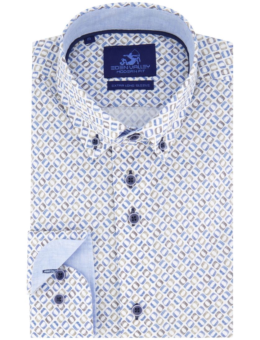 Eden Valley overhemd wit geprint ml 7