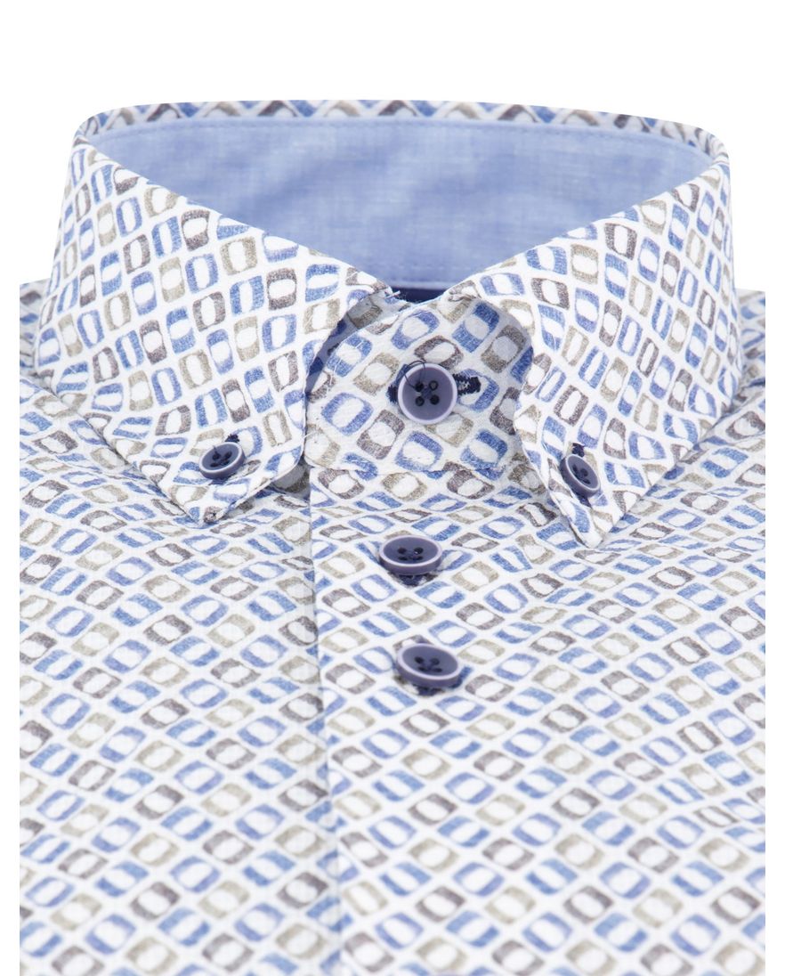 Eden Valley overhemd extra lang wit geprint