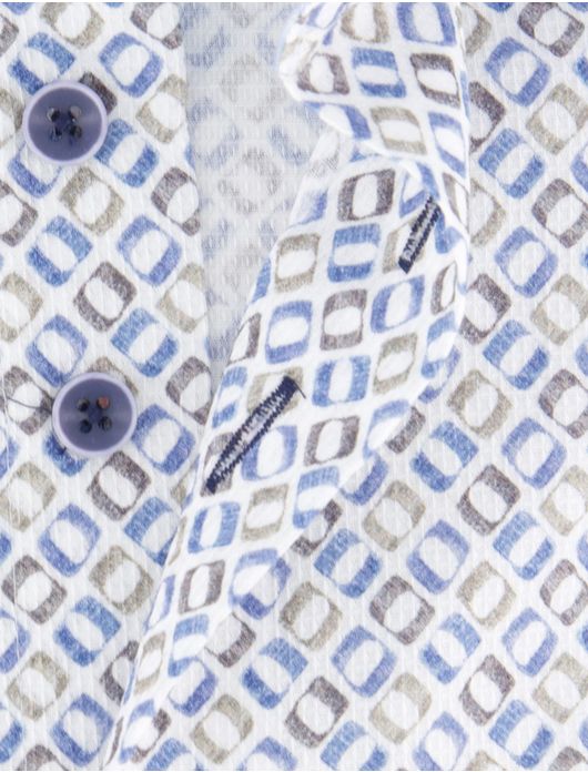 Eden Valley overhemd extra lang wit geprint