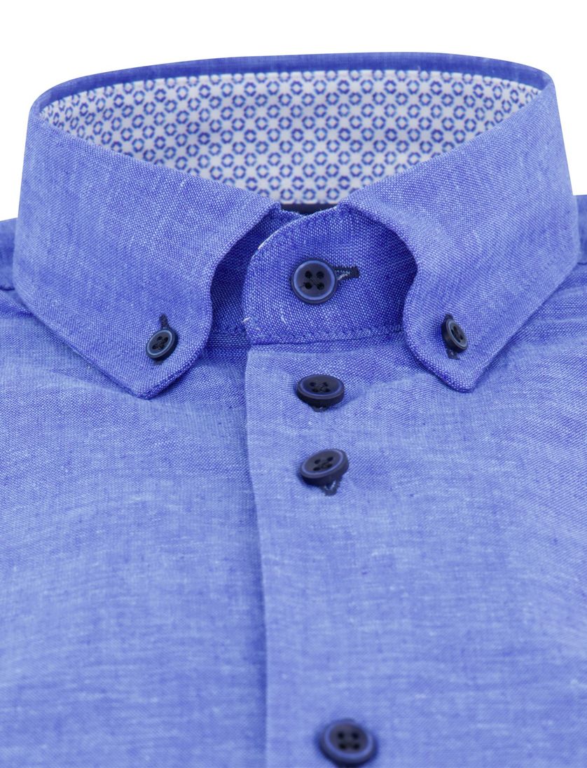 Eden Valley overhemd blauw linnen ml7