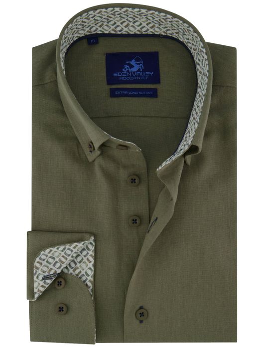 Eden Valley overhemd extra lang groen