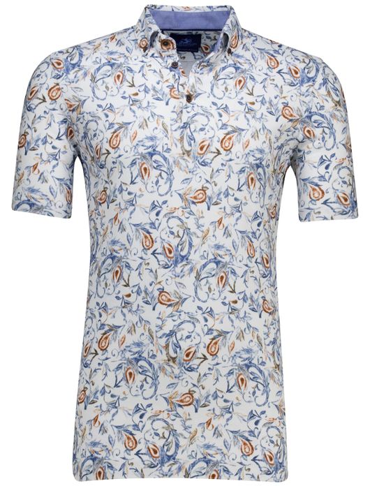 Eden Valley polo extra lang modern fit wit