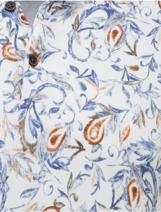 Eden Valley polo extra lang modern fit wit