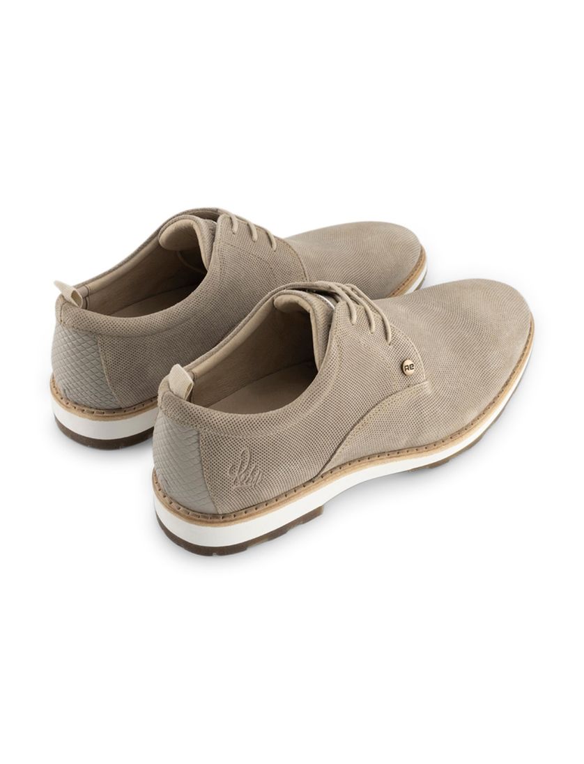 Rehab sneakers leer effen beige