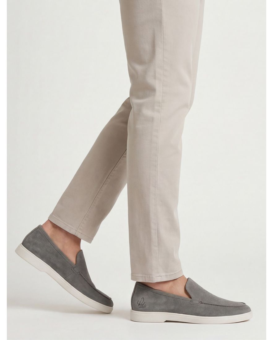 Rehab instapper groen met witte zool effen