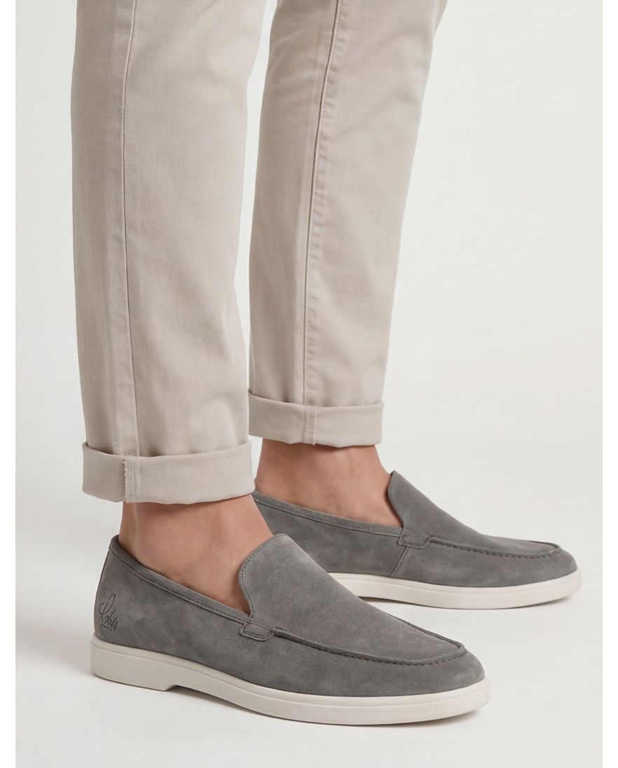 Rehab instapper groen met witte zool effen