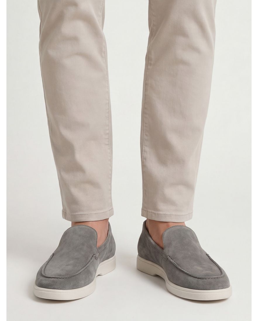 Rehab instapper groen met witte zool effen