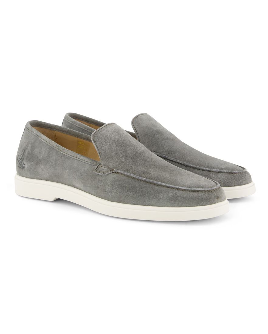 Rehab instapper groen met witte zool effen