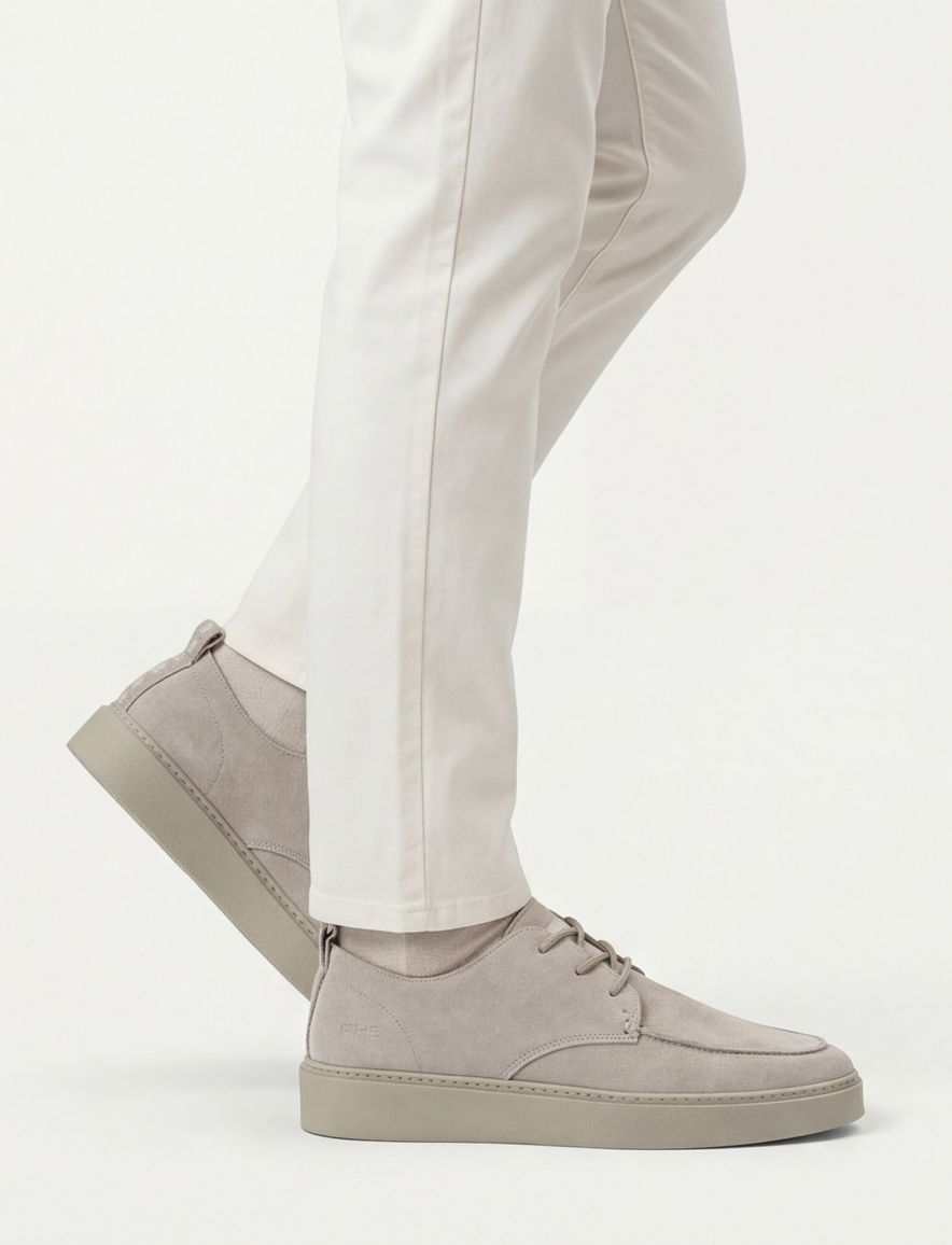 Rehab sneakers creme leer en rubber OZZY effen