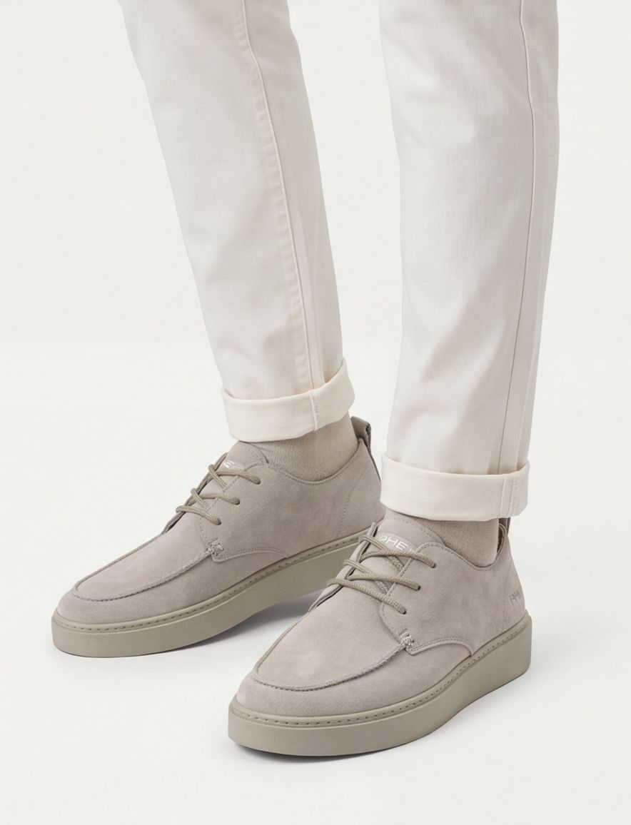 Rehab sneakers creme leer en rubber OZZY effen
