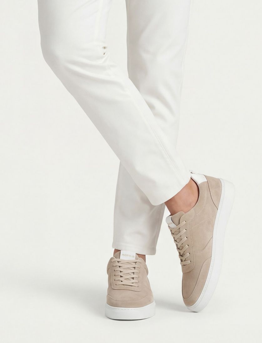 Rehab lage sneakers beige effen