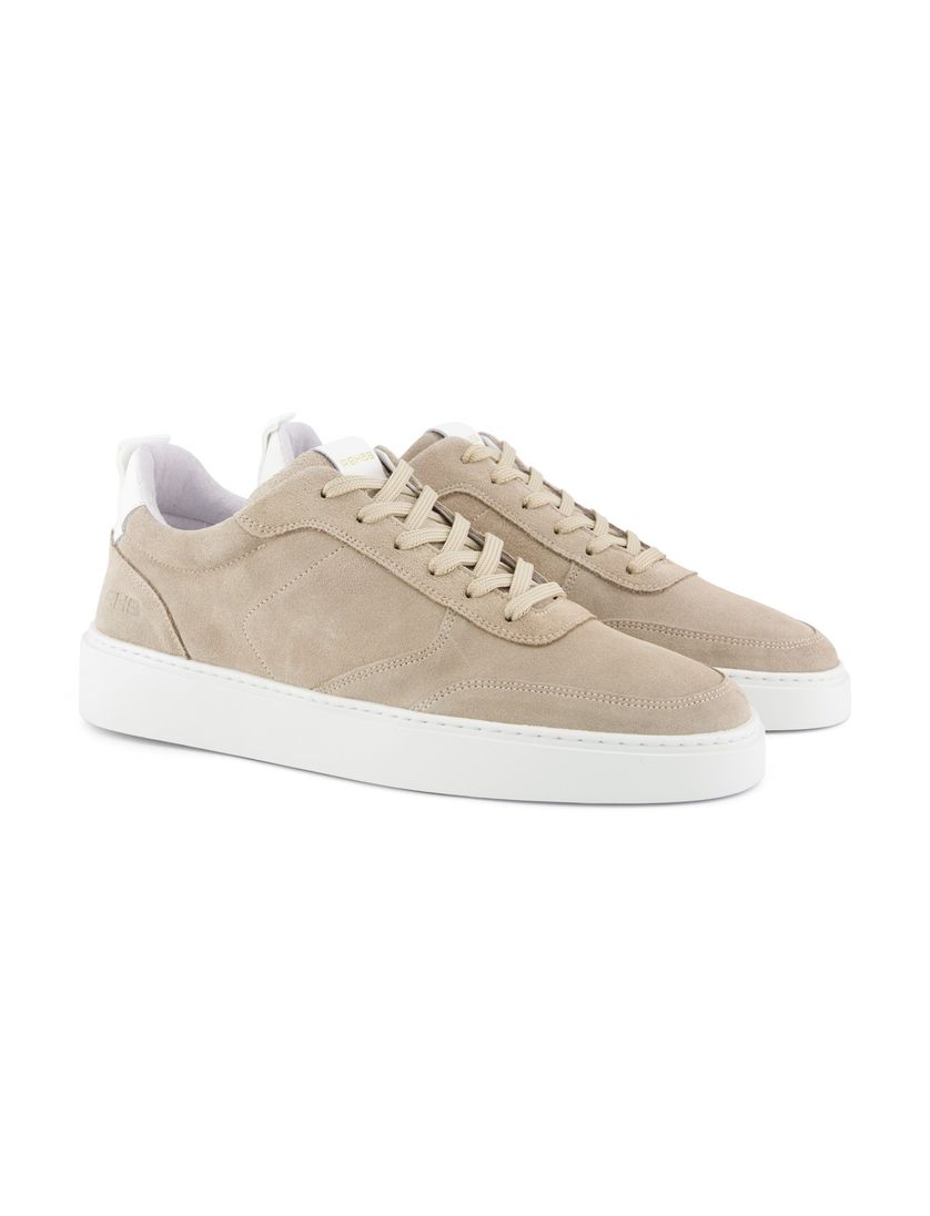 Rehab lage sneakers beige effen