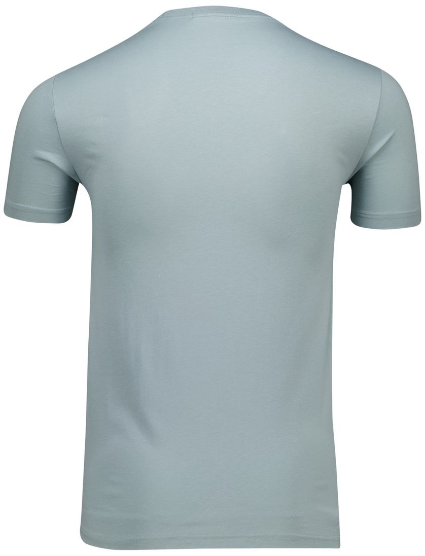 katoenen Fred Perry T-shirt blauw effen normale fit