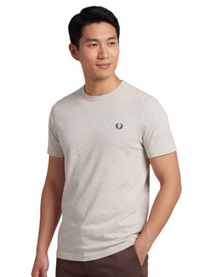 Fred Perry Fred Perry ringer t-shirt lichtbeige gemêleerd