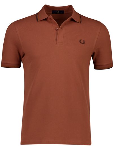 Fred Perry Fred Perry polo bruin katoen normale fit effen pique