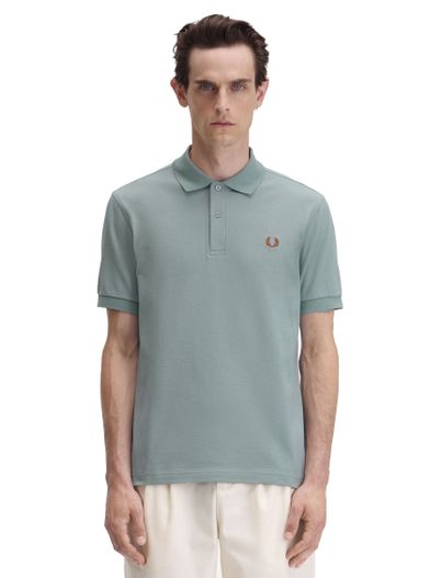 Fred Perry Fred Perry polo blauw grijs pique effen katoen