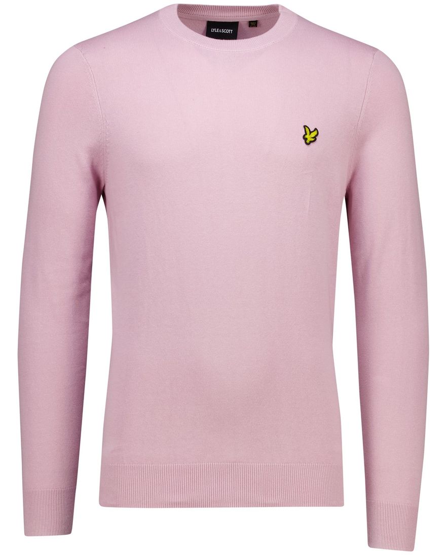 Lyle & Scott trui roze gele vogel ronde-hals