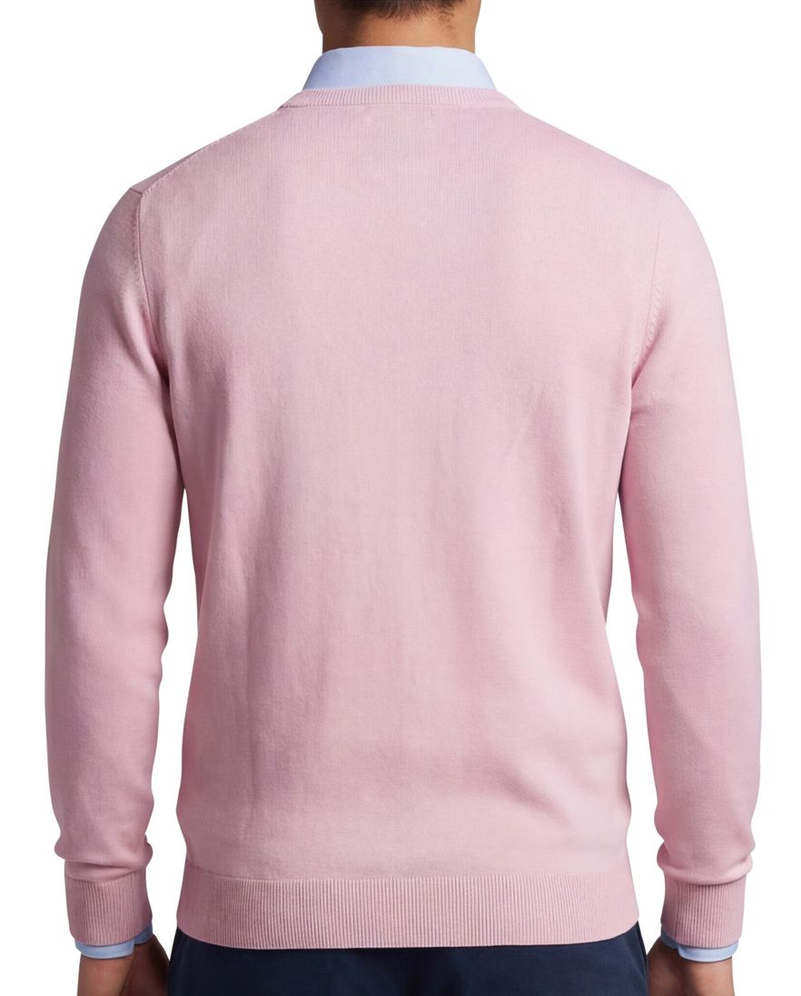 Lyle & Scott trui roze gele vogel ronde-hals