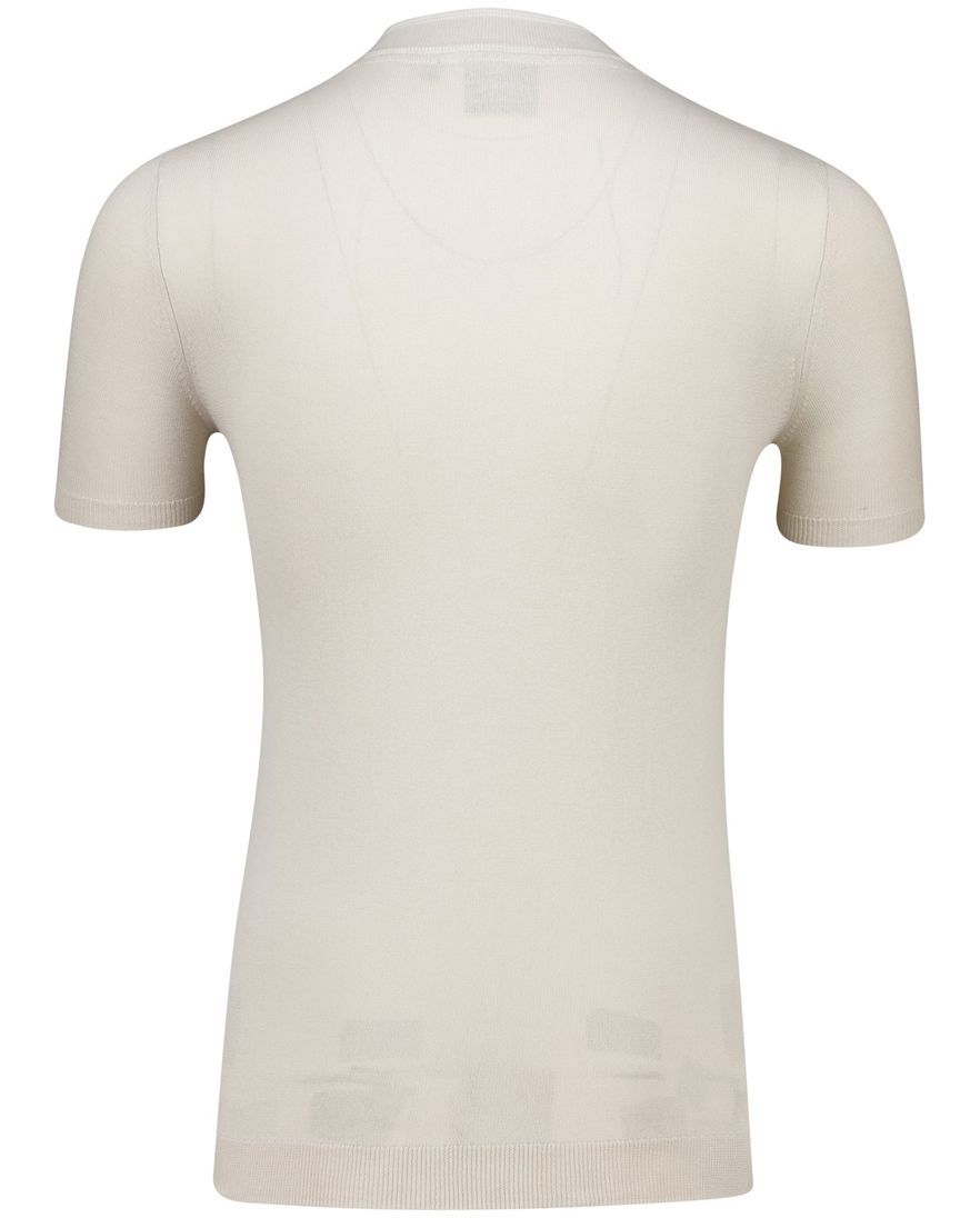 Lyle & Scott T-shirt met rits beige effen
