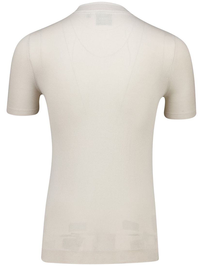 Lyle & Scott T-shirt met rits beige