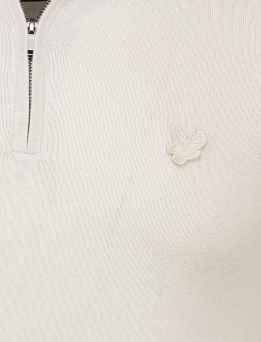 Lyle & Scott T-shirt met rits beige