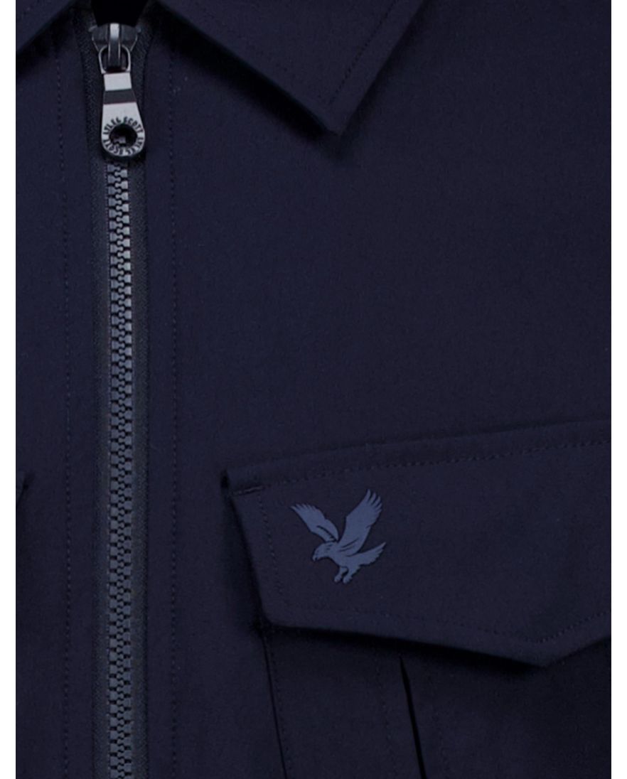 Lyle & Scott overshirt donkerblauw met dubbel borstzak