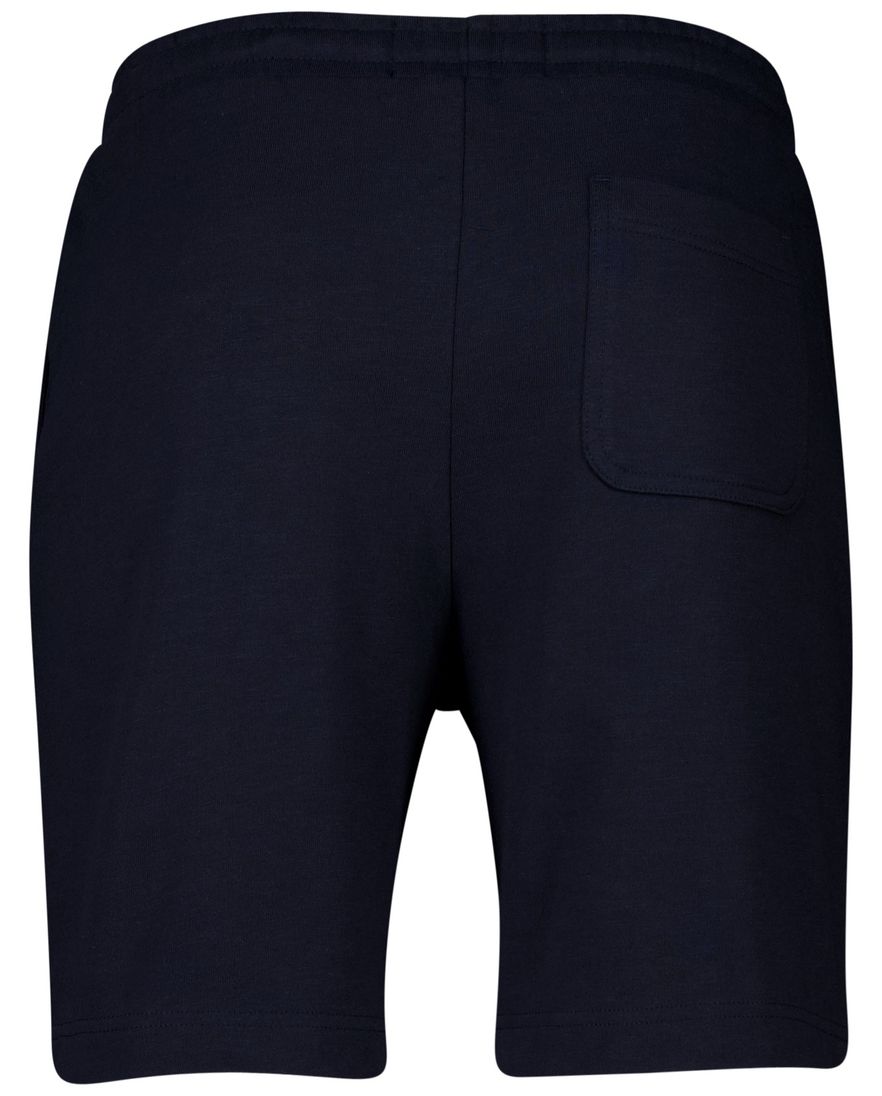 Lyle & Scott short effen donkerblauw slim fit katoen