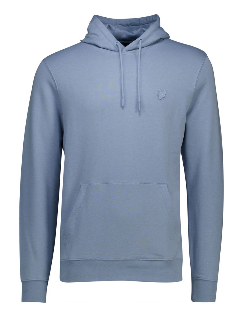 Lyle & Scott Superfine hoodie blauw effen