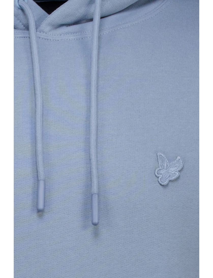 Lyle & Scott Superfine hoodie blauw effen