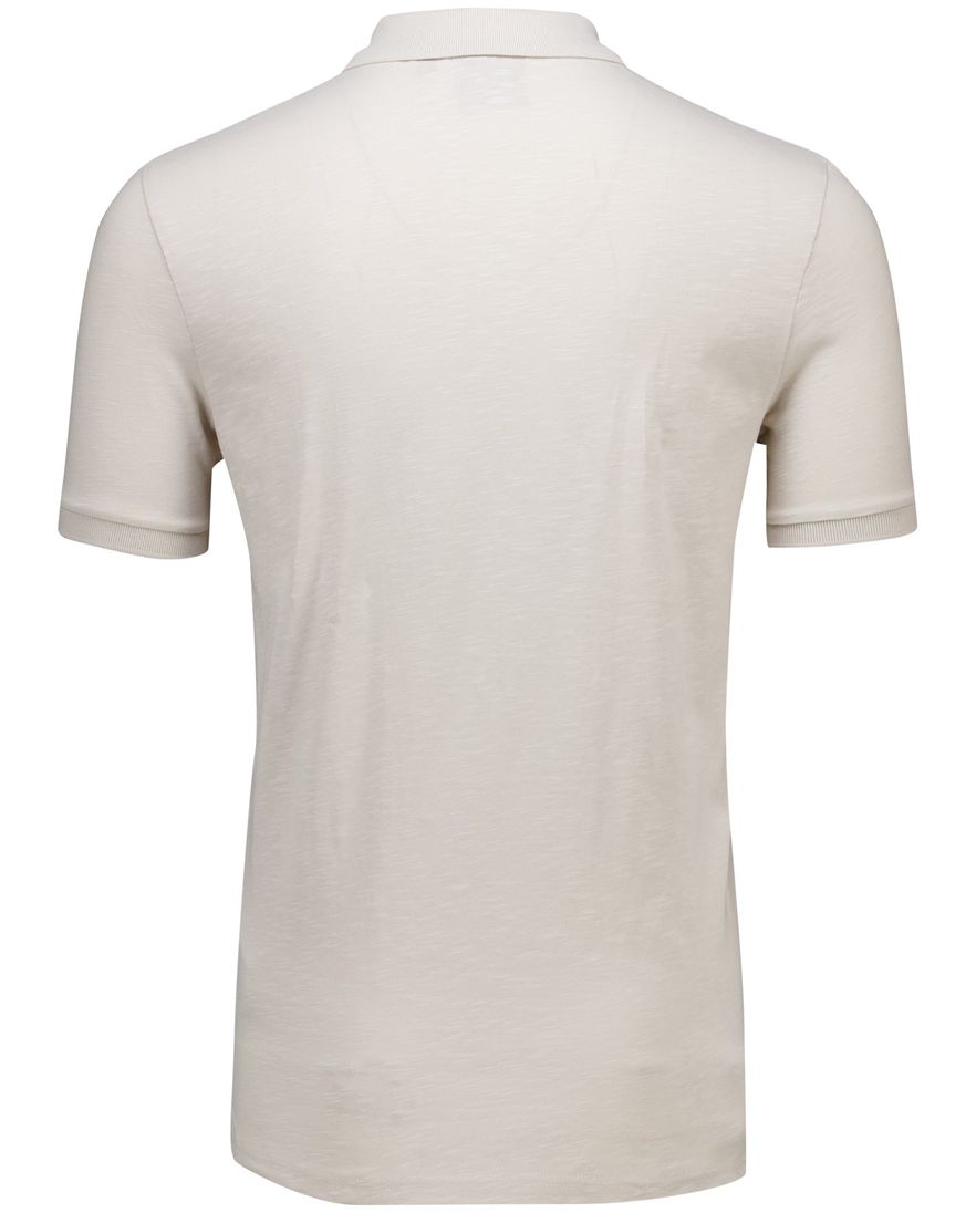 Lyle & Scott Slub polo creme katoen jersey