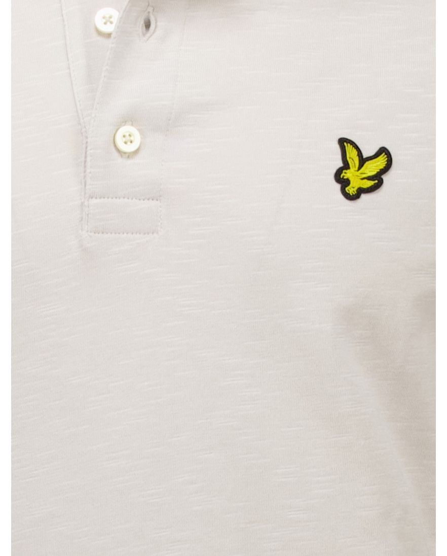 Lyle & Scott Slub polo creme katoen jersey