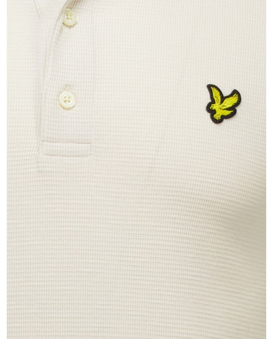 Lyle & Scott Milano polo creme Relaxed Fit korte mouw