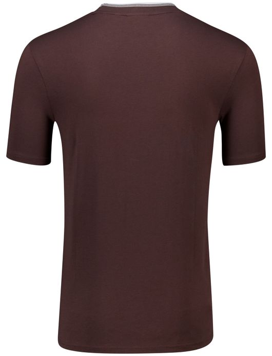 Lyle & Scott T-shirt bruin katoen