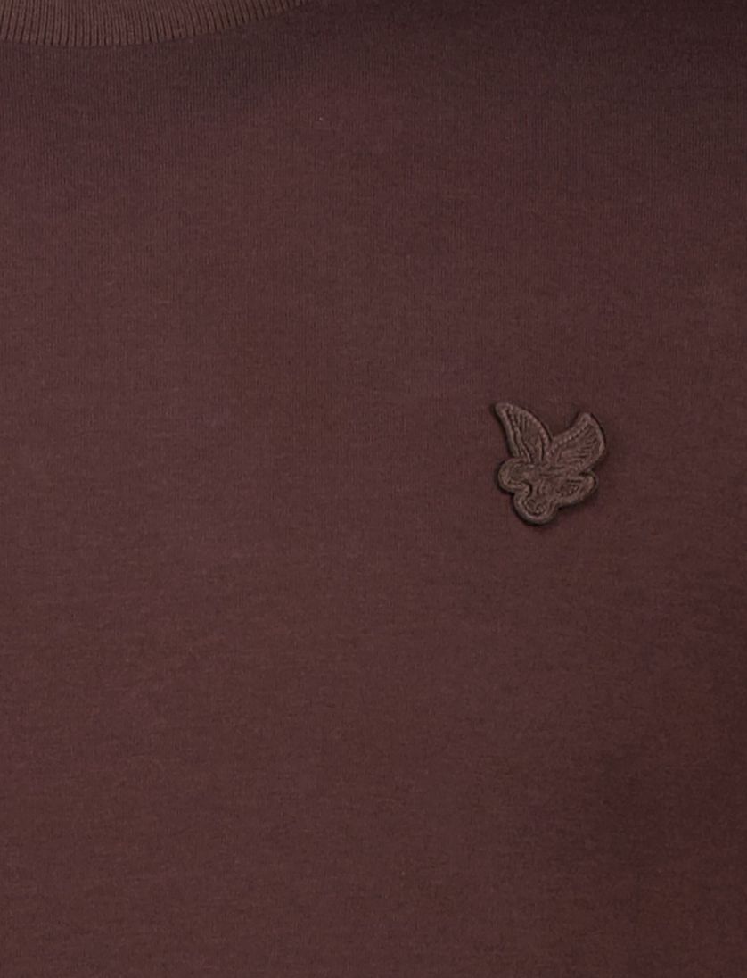 Lyle & Scott T-shirt bruin katoen