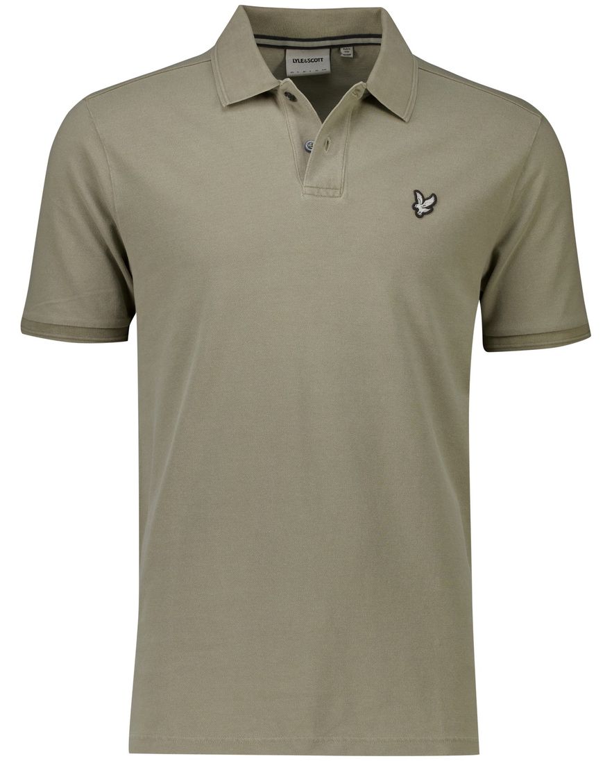 Lyle & Scott polo-shirt beige korte mouw