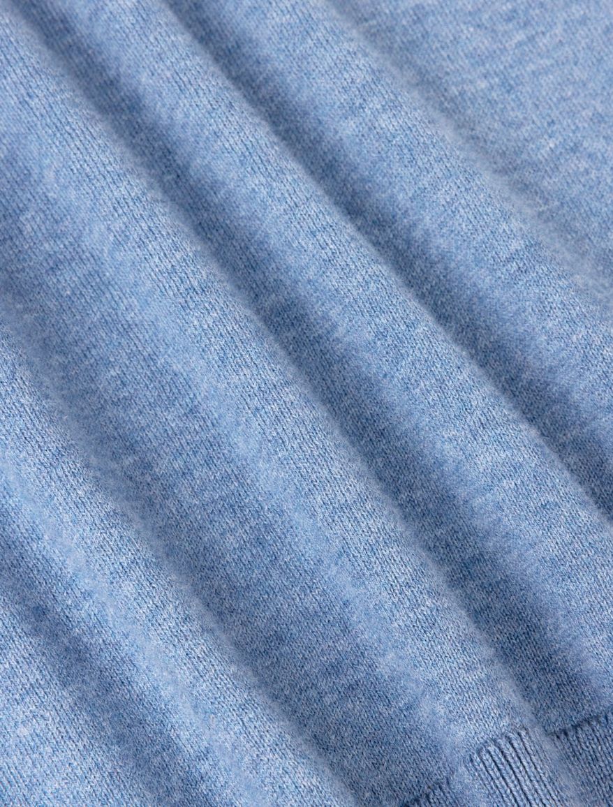 Cavallaro T-shirt effen blauw katoen slim fit