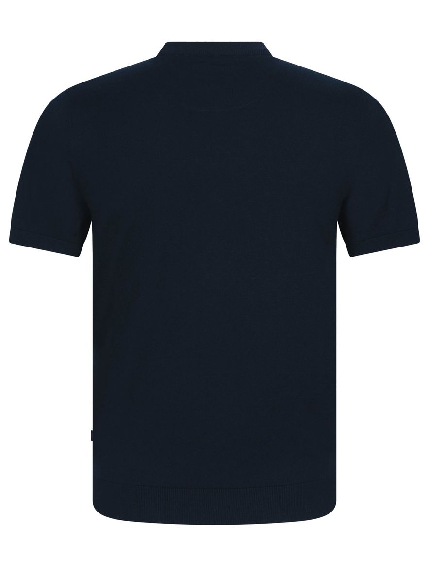 Cavallaro t-shirt donkerblauw effen slim fit katoen