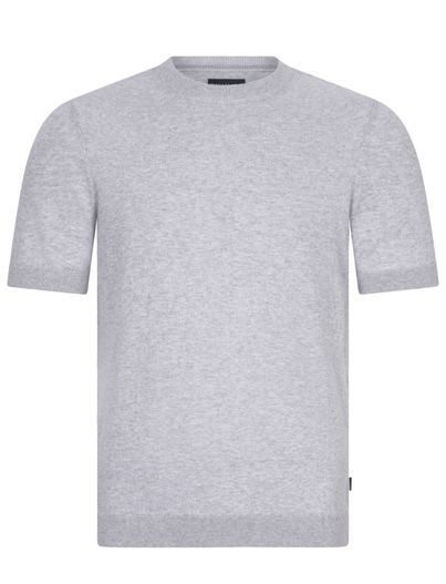 Cavallaro t-shirt Cavallaro grijs effen slim fit katoen