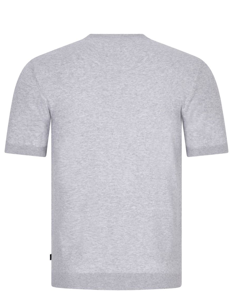 Cavallaro t-shirt grijs effen slim fit katoen