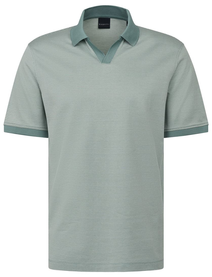 katoenen Bugatti polo turquoise zonder knopen