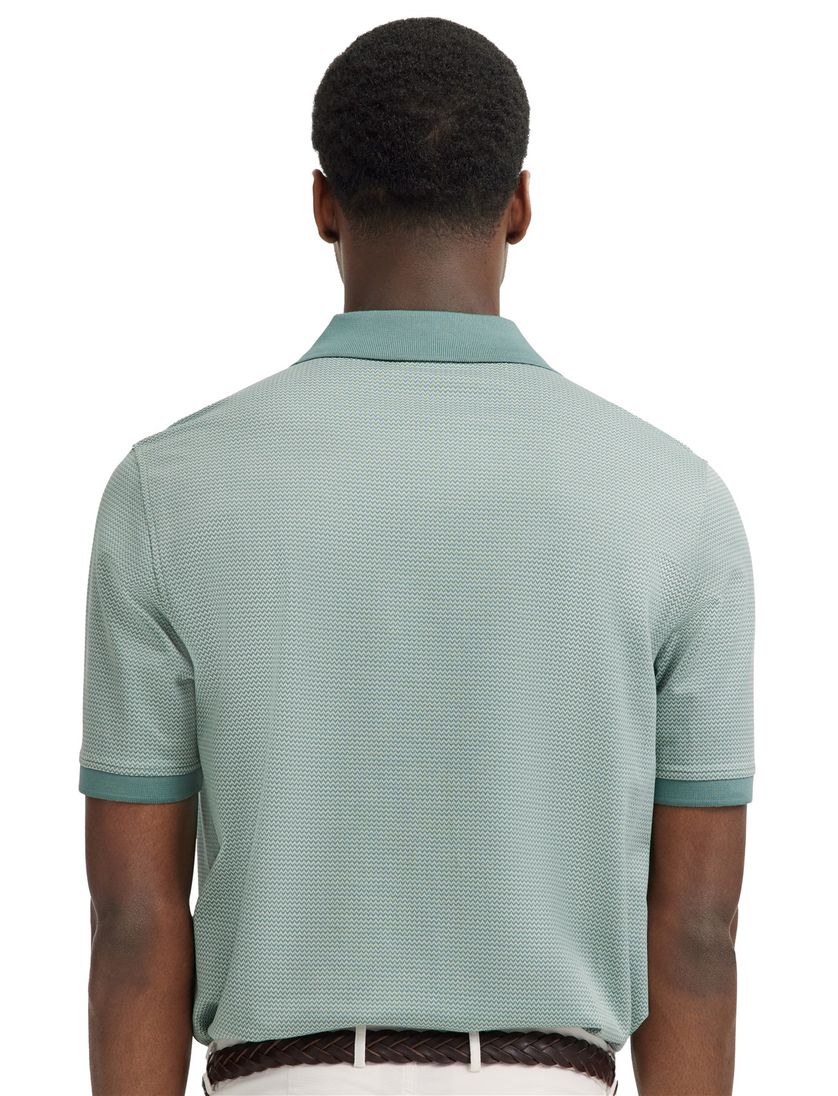 katoenen Bugatti polo turquoise zonder knopen