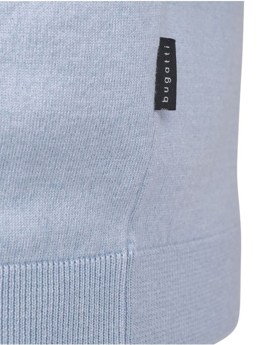 Bugatti polo lichtblauw met boord effen