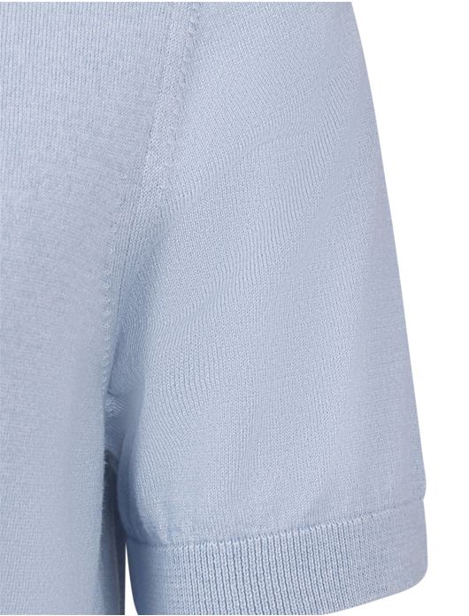 Bugatti polo lichtblauw met boord effen